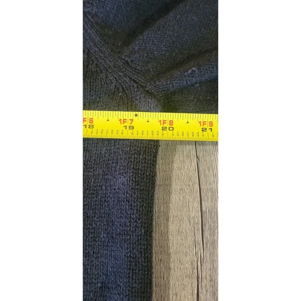 Orvis Women's Medium Cardigan  Button Up Sweater Flowers Daisy's‎ Navy Blue